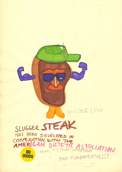 Riiko Sakkinen | A4 Drawings | Slugger Steak
 Food Fundamentalist