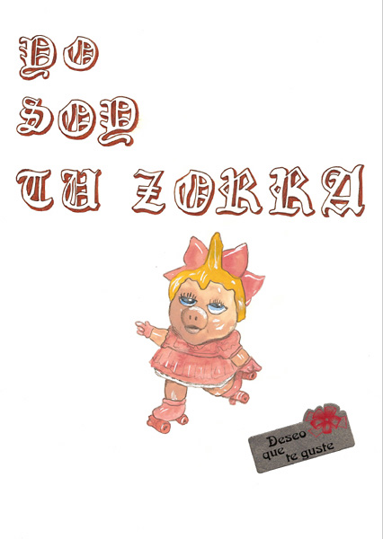 Riiko Sakkinen | A4 Drawings | Yo Soy Tu Zorra
 (Miss Piggy on Skates)