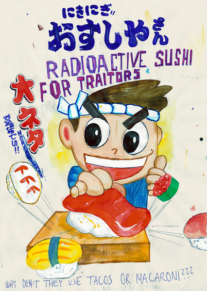 Riiko Sakkinen | A4 Drawings | Radioactive Sushi
 for Traitors
