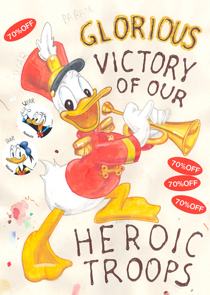 Riiko Sakkinen | A4 Drawings | Glorious Victory of
 Our Heroic Troops