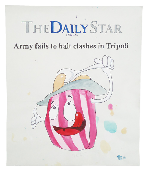 Riiko Sakkinen | Other Drawings | Army Fails to Halt
 Clashes in Tripoli