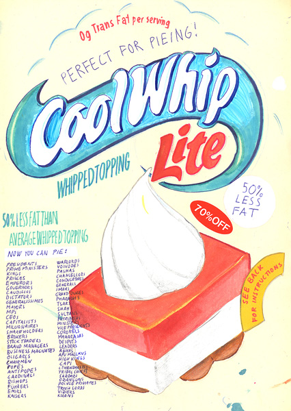 Riiko Sakkinen | A4 Drawings | Cool Whip
 Perfect for Pieing