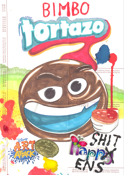 Riiko Sakkinen | A4 Drawings | Bimbo Tortazo
 (Shit Happens)