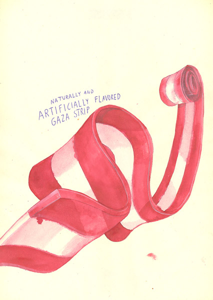 Riiko Sakkinen | A4 Drawings | Naturally and Artificially Flavored Gaza Strip