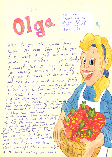 Riiko Sakkinen | A4 Drawings | Russian Mail-Order
 Wife Olga