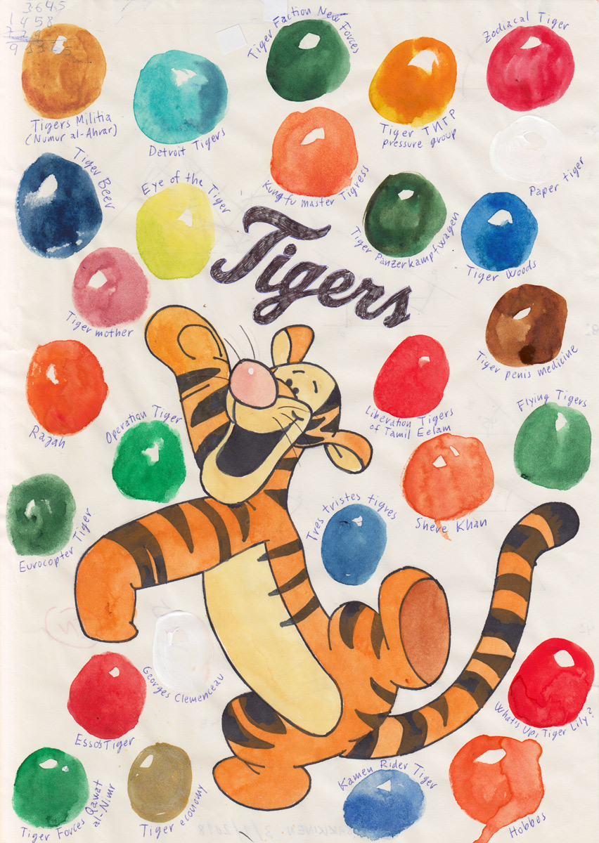 Riiko Sakkinen | A4 Drawings | Tigers
