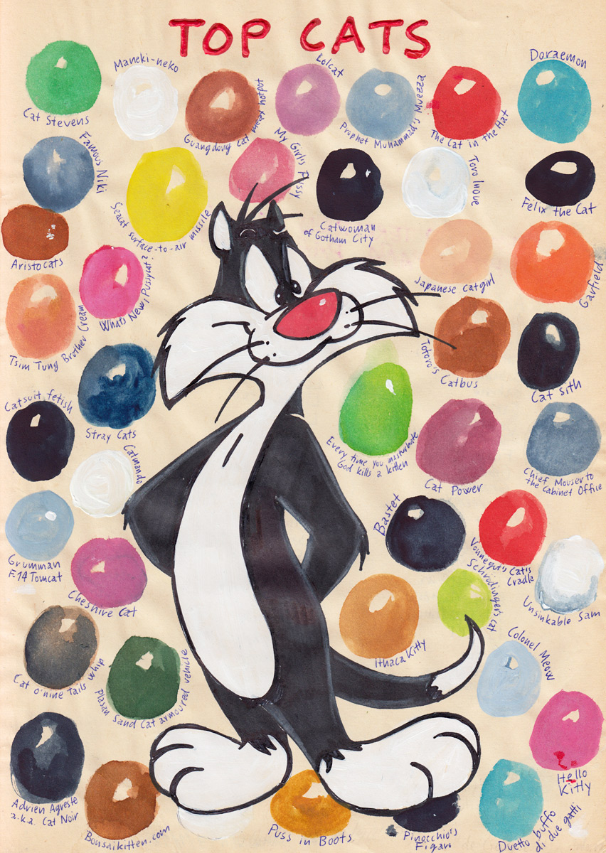 Riiko Sakkinen | A4 Drawings | Top Cats